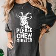 Women's Please Chew Quieter Introvert Quietness Silence Lover Women's Comfort Colors T-Shirt Pepper