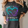 Women's I Wear Teal & Purple In Memory Of My Husband Women's Comfort Colors T-Shirt Pepper Women's I Wear Teal & Purple In Memory Of My Husband Women's Comfort Colors T-Shirt Pepper