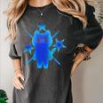 Yk2 Grunge Earthy Blue Cat With Stars Tomboy 90s Nostalgia Women's Comfort Colors T-Shirt Pepper