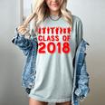 & Red Class Of 2018 Senior Graduation T Shirt Women's Comfort Colors T-Shirt Bay
