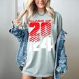 Class Of 2024 High School Senior Graduation Red Sports Style Women's Comfort Colors T-Shirt Bay