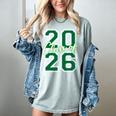 Class Of 2026 Graduation Varsity Green And On The Back Women's Comfort Colors T-Shirt Bay