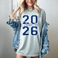 Class Of 2026 Graduation Varsity Navy Blue Letters Premium Tri-Blend Women's Comfort Colors T-Shirt Bay