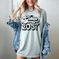 Class Of 2037 Senior Retro 2037 Grad Graduate Graduation Women's Comfort Colors T-Shirt Bay