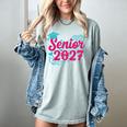 Coquette Pink Bow Senior 2027 Class Of Graduation Women's Comfort Colors T-Shirt Bay