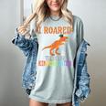 Dinosaur Graduation I Roared Through Kindergarten T-Shirt Women's Comfort Colors T-Shirt Bay