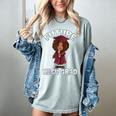 Future HBCU Grad Girl Wearing Graduation Gown Women's Comfort Colors T-Shirt Bay
