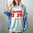 Girlfriend Of a 2025 Graduate Prom Graduation 25 VolleyBall Women's Comfort Colors T-Shirt Bay