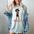 Graduation Woman Tshirt Black Melanin Masters Degree Women's Comfort Colors T-Shirt Bay