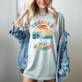 Last Day Of School Groovy Graduation School's Out For Summer Women's Comfort Colors T-Shirt Bay