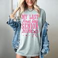 My Last First Day Senior 2026 Coquette Pink Bow Graduation Women's Comfort Colors T-Shirt Bay