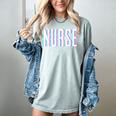 Nurse Glitch Aesthetic Graduation Nurse Glitch Graphic Art Women's Comfort Colors T-Shirt Bay