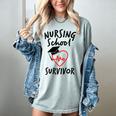 Nursing School Survivor Women Graduation RN Gift Shirt Women's Comfort Colors T-Shirt Bay