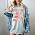Peace Out Middle School Graduation Groovy Last Day Of School Women's Comfort Colors T-Shirt Bay