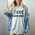 Peace Out Second Grade Last Day Of School Graduation Kids Women's Comfort Colors T-Shirt Bay
