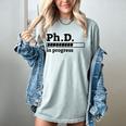 PhD In Progress Graduation Progress Bar Shirt Women's Comfort Colors T-Shirt Bay
