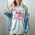 Pink Coquette Bow Senior 2025 Back To School Graduation Girl Women's Comfort Colors T-Shirt Bay