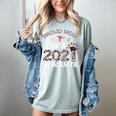 Proud Mom Of A 2021 Graduate Leopard Print Graduation Mama Women's Comfort Colors T-Shirt Bay