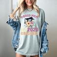 Proud Mom Of a 2024 Graduate Floral Flower Family Graduation Women's Comfort Colors T-Shirt Bay