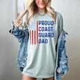 Retro Proud Coast Guard Dad Graduation Dad Usa Flag Outfit Women's Comfort Colors T-Shirt Bay