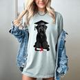 Russian Terrier Dog Graduation Cap Graduate Owner Grad Women's Comfort Colors T-Shirt Bay