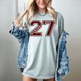 Senior 2027 Maroon Senior Class Of 27 Jersey Graduation Women's Comfort Colors T-Shirt Bay