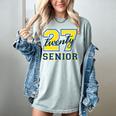 Senior Class Of 2027 Graduation Yellow And Blue On The Back Premium Tri-Blend Women's Comfort Colors T-Shirt Bay