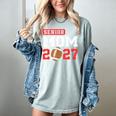 Senior Football Mom 2027 Team Class Of 2027 Graduation Mom Women's Comfort Colors T-Shirt Bay
