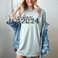 Senior Graduation Class Of 2024 Cute Senior 2024 Flowers Women's Comfort Colors T-Shirt Bay
