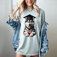 Siberian Husky Dog Graduation Cap Training School Graduate Men Women Kids Women's Comfort Colors T-Shirt Bay