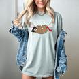 Sloth Graduation Shirt I Did It Diploma Grad Women's Comfort Colors T-Shirt Bay