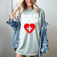 My Son Is A Doctor Shirt Proud Parents Graduation Women's Comfort Colors T-Shirt Bay