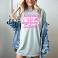 I Survived Cosmetology School Graduation Cosmetology Grad Women's Comfort Colors T-Shirt Bay
