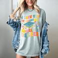 i Survived My Daughter's Bachelors Degree Groovy Graduation Women's Comfort Colors T-Shirt Bay