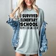 I Survived Elementary School Class Of 2018 Graduation Shirt Women's Comfort Colors T-Shirt Bay