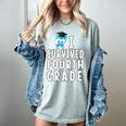 I Survived Fourth Grade Graduation Kids Owl Grad Women's Comfort Colors T-Shirt Bay