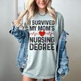 I Survived My Mom's Nursing Degree School Graduation Nursing Women's Comfort Colors T-Shirt Bay