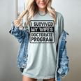 I Survived My Wife's Doctorate Program PhD Graduation Women's Comfort Colors T-Shirt Bay