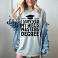 I Survived My Wife's Masters Degree Graduation Class Of 2025 Women's Comfort Colors T-Shirt Bay