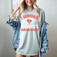 I Survived My Wife's Nursing Degree Rn Graduation Nurse Women's Comfort Colors T-Shirt Bay