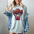 Adorable Book Lover Cowboy With Reading Glasses Cute Women's Comfort Colors T-Shirt Denim