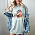 Adorable Book Lover Dragon Read Books Be Kind Stay Weird Women's Comfort Colors T-Shirt Denim