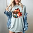 Adorable Book Lover Salmon With Reading Glasses Cute Women's Comfort Colors T-Shirt Denim Adorable Book Lover Salmon With Reading Glasses Cute Women's Comfort Colors T-Shirt Denim
