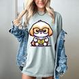Adorable Book Lover Shih Tzu With Reading Glasses Cute Women's Comfort Colors T-Shirt Denim