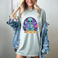 Alien Reader Reading Teacher Librarian Book Lover Women's Comfort Colors T-Shirt Denim