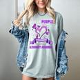 Alzheimer's Awareness I Wear Purple In Memory Of My Aunt Women's Comfort Colors T-Shirt Denim