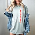 American Flag Loner Geeks Antisocial For Introvert Pride Women's Comfort Colors T-Shirt Denim