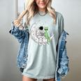 Astronaut Reading Book To Alien Moon Space Book Lover Men Women's Comfort Colors T-Shirt Denim