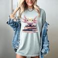Axolotl Books Readsalotl Reading Bookworm Kawaii Axolotl Women's Comfort Colors T-Shirt Denim Axolotl Books Readsalotl Reading Bookworm Kawaii Axolotl Women's Comfort Colors T-Shirt Denim