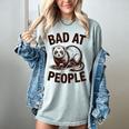 Bad At People Ferret Introvert Saying Slogan Women's Comfort Colors T-Shirt Denim
